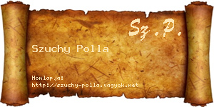 Szuchy Polla névjegykártya